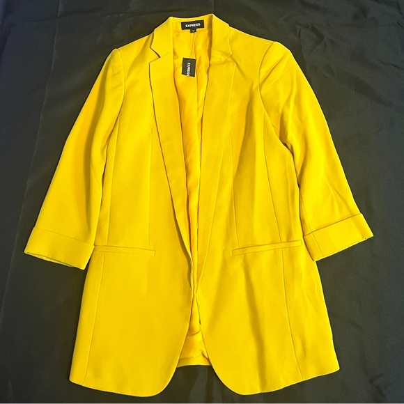 Express Jackets & Blazers - NWT EXPRESS Women's Open Front Golden Yellow Blazer